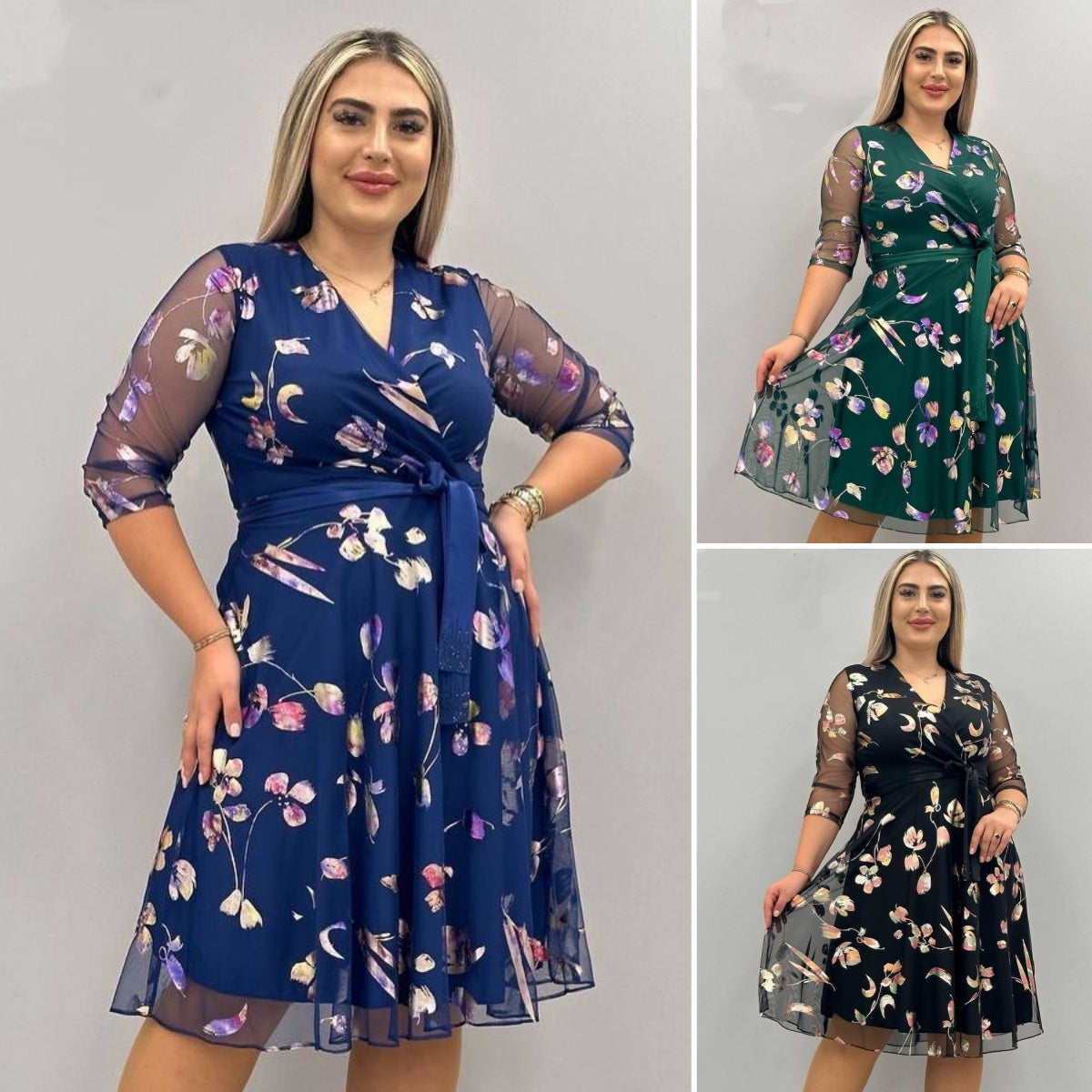 💟【S-5XL】Rochie imprimată la modă de înaltă calitate --3965736