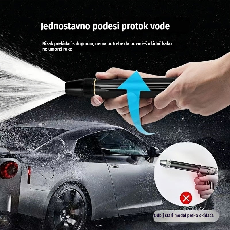 🚿 🔥Posljednji dan posebne ponude! 🔥💧 Visokotlačni vodeni pištolj: za pranje automobila, vrtlarenje, 10 puta veći pritisak, više funkcija ⚡