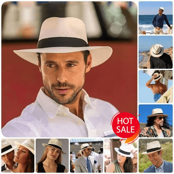 🌿【56-58cm】Pălărie din palmier 🇪🇨 țesută manual|Ușoară & respirabilă ☀️👒|Ideală pentru vară 🏖️