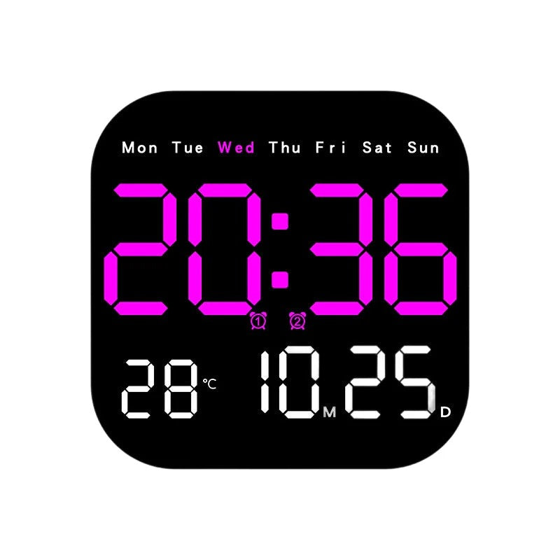 🛏️ Digitalni sat za dom i ured - nježno buđenje, recite zbogom dosadnim budilicama! Podesiva svjetlina, tihi rad noću. Također prikazuje temperaturu. Pouzdan pratitelj za vaš svakodnevni život. 🌙
