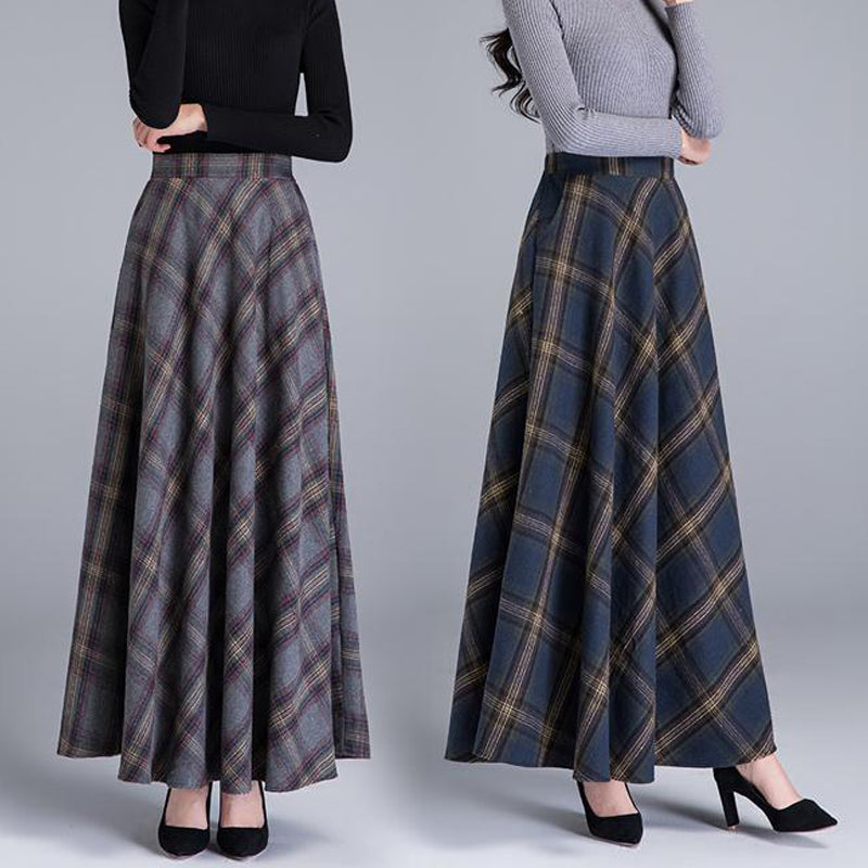 👗【Reducere pe timp limitat】【M-3XL】2024 fustă de lână îngroșată de toamnă și iarnă nouă pentru femei-3844959