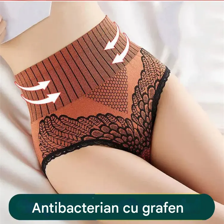 💘💘【50% reducere pentru 7 bucăți】Slip de damă, cu controlul burticii, care ridică fundul, respirabil, din grafen