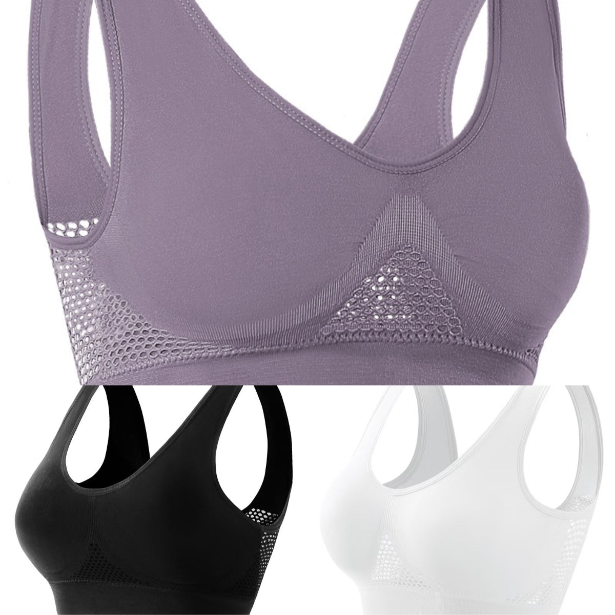 🥰【Pachet de 3】Sutien respirabil și răcoros pentru mărimi mari❤️【40-120KG】