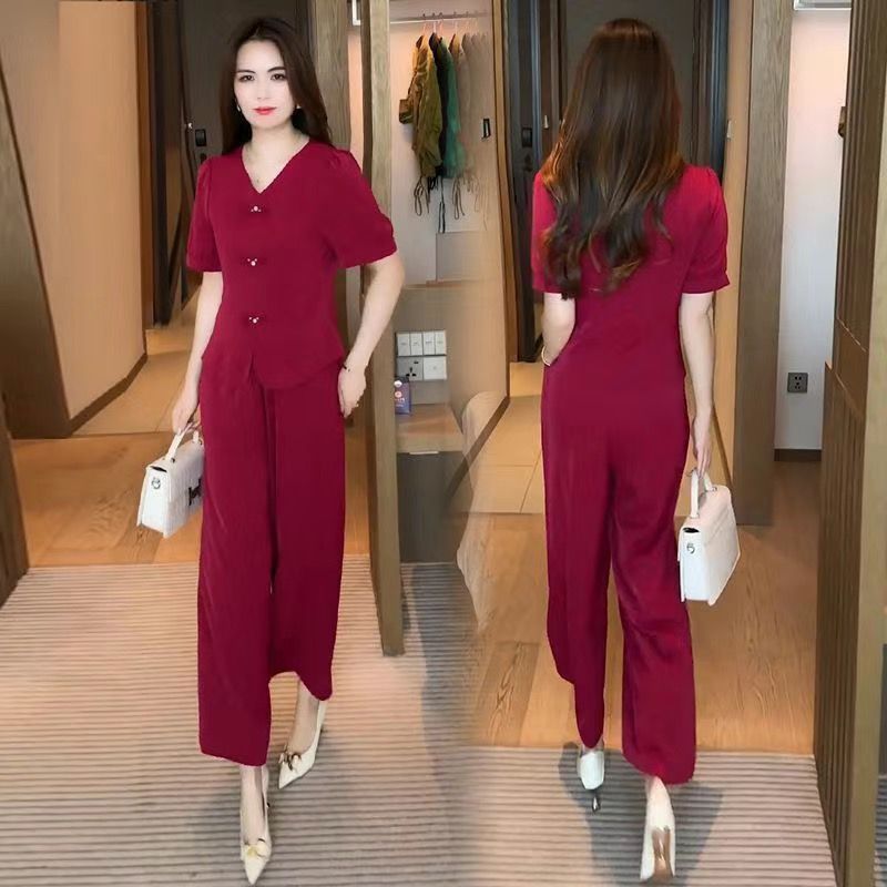 🌸50% popusta【M-5XL】【Majica + široke hlače】Moderan retro set izrađen od cool svilenog materijala—— cool, elegantan i super udoban ✨