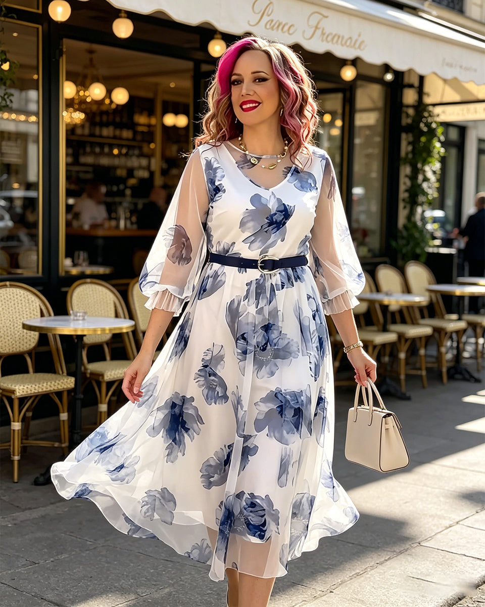 Novo 50% popusta + plaćanje pouzećem 🌸💥【S-5XL】Nova elegantna haljina s cvjetnim printom
