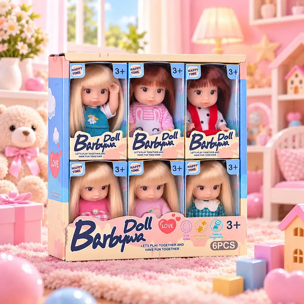 👸 Set mini lutaka za djevojčice · Dizajn duge kose, zglobni zglobovi · Uključuje serije za princeze i ležerne lutke · Prekrasan poklon!