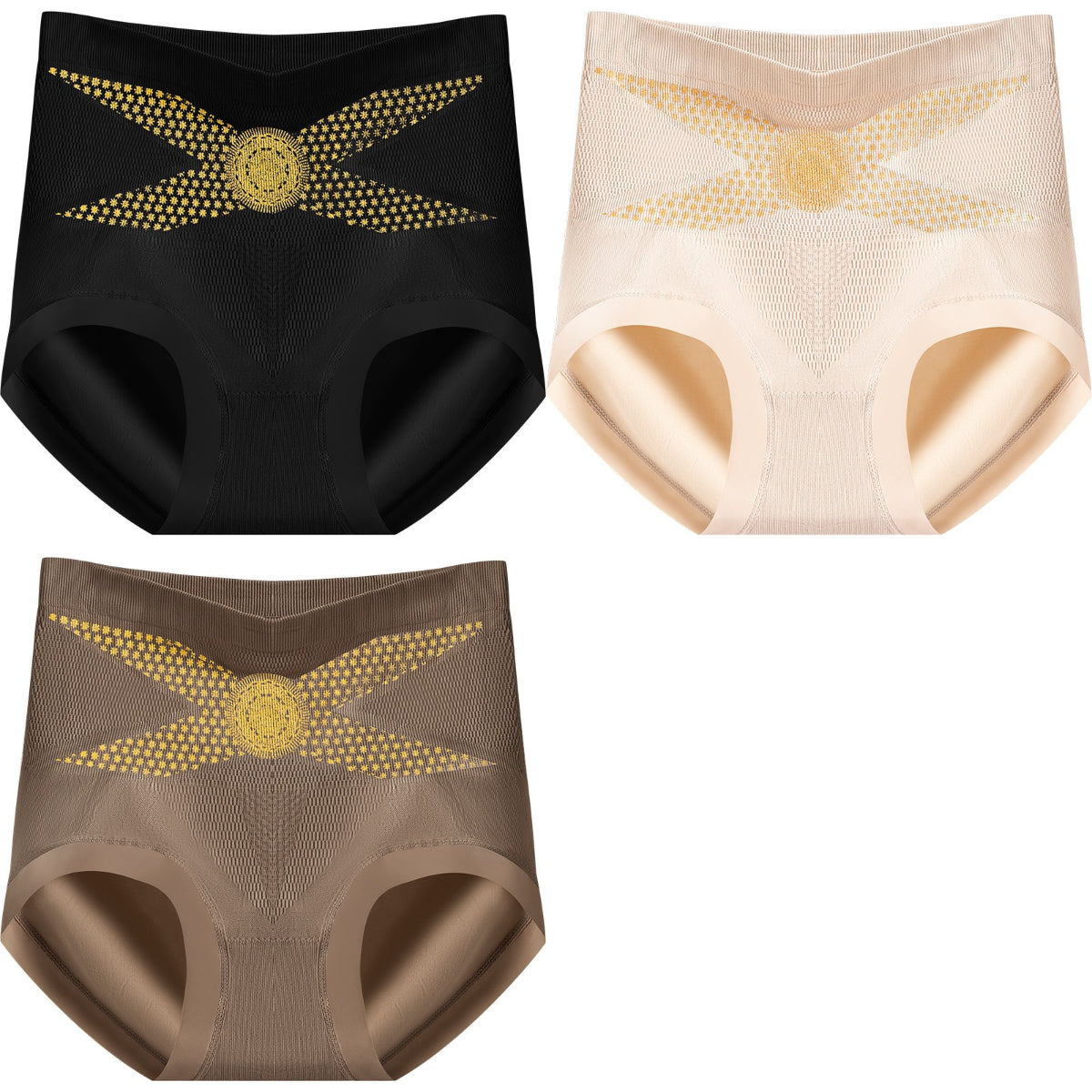 šøćSet de 3ćChiloČi confortabili antibacterieni cu talie Ć®naltÄ Tummy Tuck 𩲠š