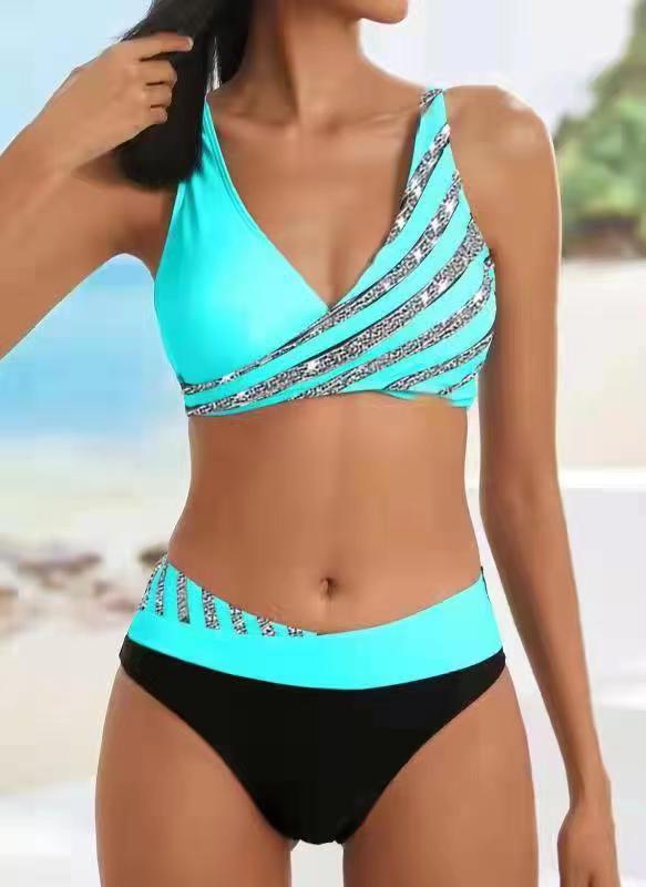 🌟【Novi dolazak Ograničeno vrijeme 50% popusta】👙【S-3XL】2026 Novi ženski dvodijelni bikini kupaći kostim s printom - brzosušeći