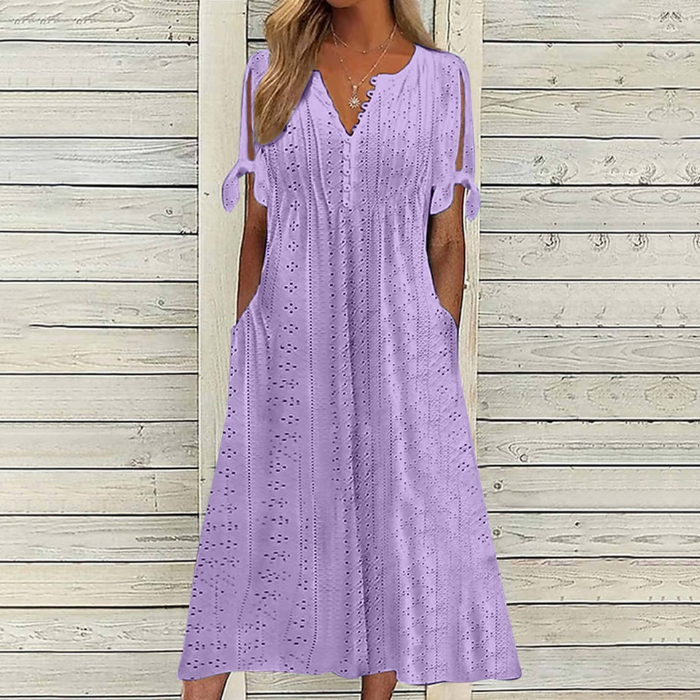 💥💥👗💋【🏆Reducere 50%】【S–5XL】😍 Rochie simplă pentru femei, mărimi mari, uni, lejeră și casual