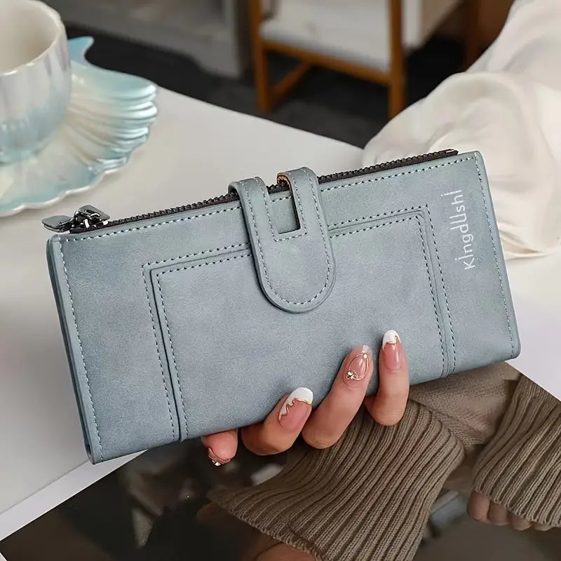 👛💰【Kupite 1, dobijte 1 gratis】💥Ženski retro novčanik od prave kože, dizajn s dvostrukim patentnim zatvaračem, više utora za kartice