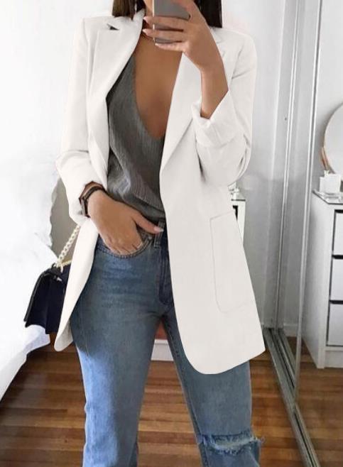 ✨👸Doamnelor toamnă și iarnă la modă cu rever cardigan subțire blazer temperament