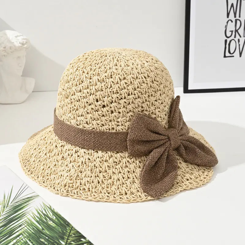 ☀️🎀Elegantni francuski šešir s mašnom — zaštita od sunca i hlada