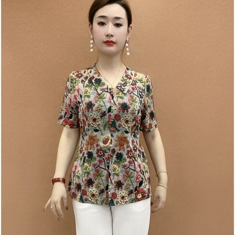 【🎁Promocja ograniczona czasowo】【45-83kg】Tricou cu mânecă scurtă cu rever la modă de vară nouă, moale și rece-3985749