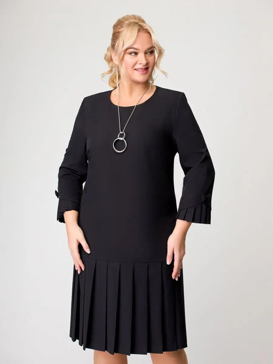 【S-5XL】👗 Iarna 2024, noua moda rochie eleganta retro plisata de inalta calitate--3861763
