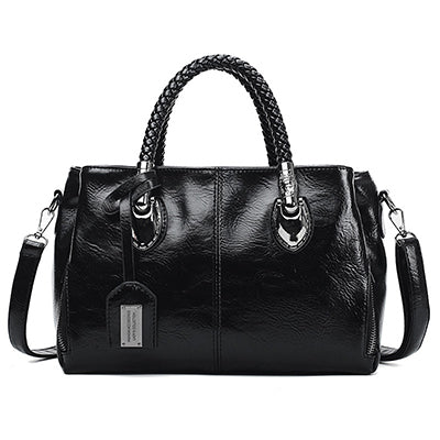 💖👜Geanta de dama retro din piele de vaca Geanta de mana din piele moale-3850590