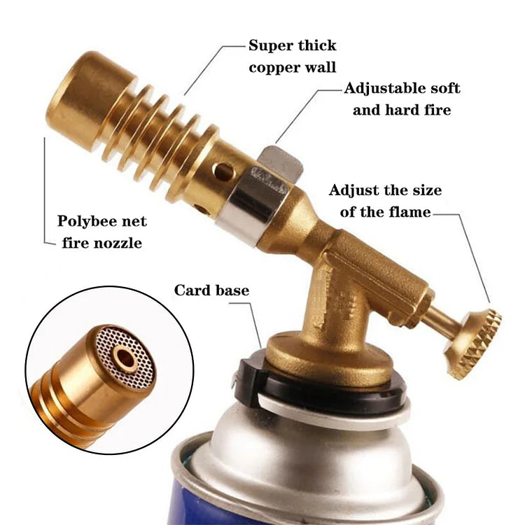 👍【Cumpărați unul și primiți unul gratuit】😍 Pistol portabil cu lanternă cu gaz din cupru-3889802
