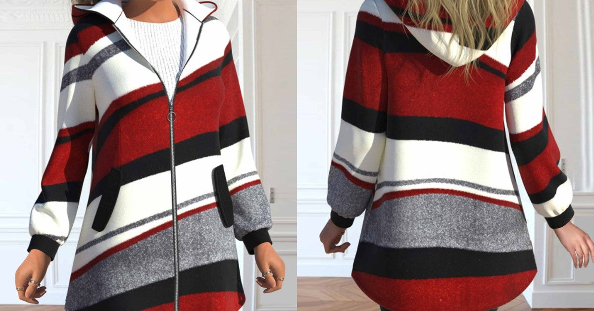 【S-3XL】 Jachetă nouă de iarnă pentru femei cu glugă-3843497