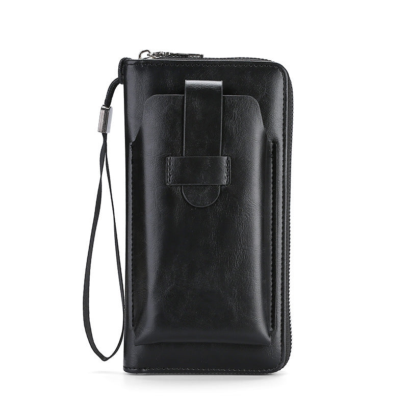 💼【Reducere pe timp limitat】 Portofel multifuncțional pentru bărbați, realizat manual din piele naturală, în stil nou-3876489