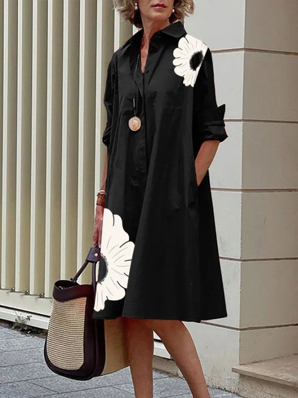 🔥👗【50% off】🌹💖【S-3XL】2026 nova modna svestrana ženska haljina košulja s printom, moderan dizajn, naglašavajući šarm