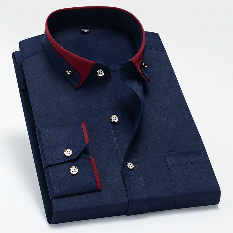 【S-4XL】2025 Noua cămașă respirabilă de afaceri pentru bărbați de moda casual-3859747