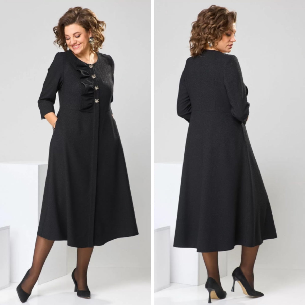 šćOgraniÄena rasprodajaććS-5XLćšVisokokvalitetna elegantna jesensko-zimska haljina novog stila-3843695