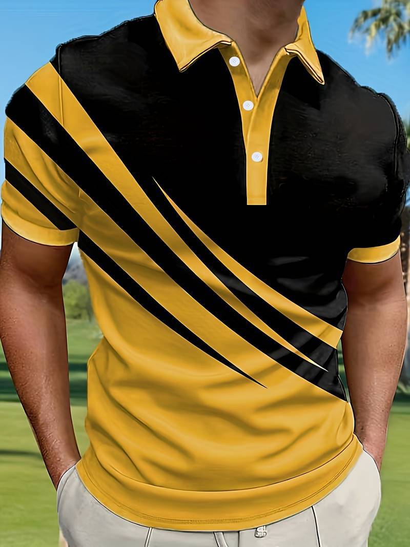 👔🔥 Plaćanje pouzećem✅️【40-130kg】Nova muška ljetna polo majica s 3D prugama