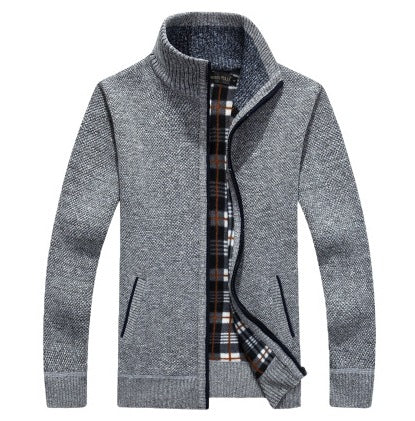🔥【M~3XL】2024, jachetă de pulover cu fermoar pentru bărbați, largi, de mărime mare-3855088