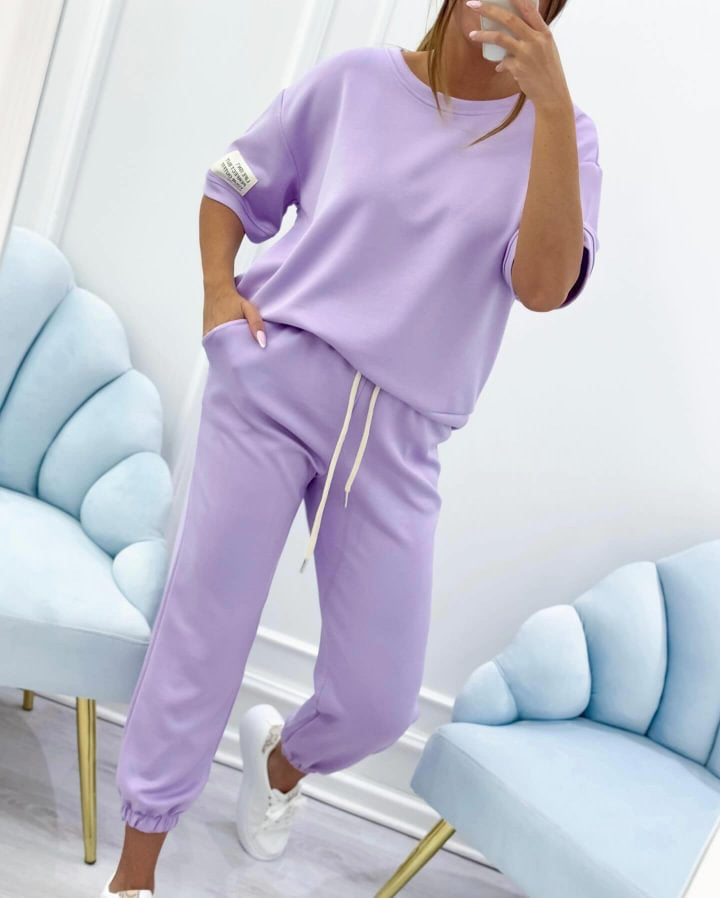🔥【Vremenski ograničeno 50% popusta】👚👖【S-5XL】Ljetni ženski modni ležerni jednobojni set širokog kroja –Vremenski ograničena posebna ponuda, nabavite ga za pola cijene, maksimalna vrijednost!