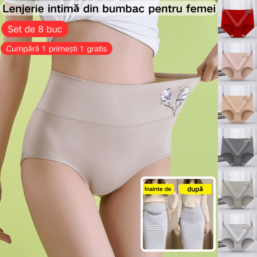 🔥(8 buc)【40-85kg】💟Chiloți antibacterieni din bumbac care nu lasă urme--3870364