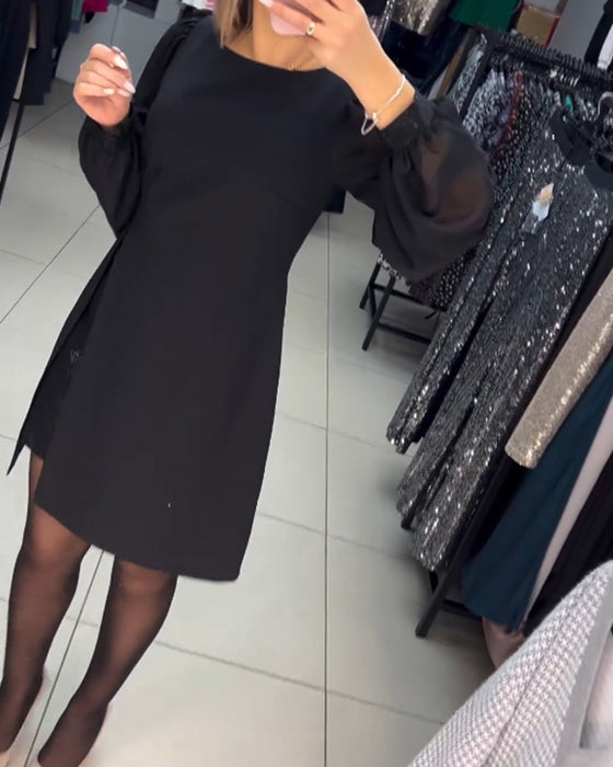 💟【S-5XL】2026 Novi retro haljina u dvije komponente s okruglim izrezom i lažnim strukom