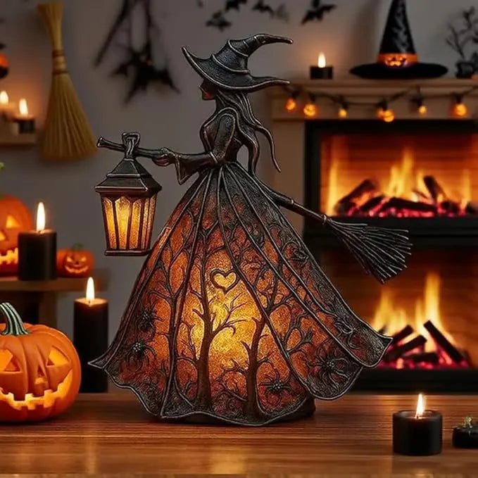 🧙‍‍♀️Zastrašujući gotički ukras za lampu, jedinstvena ukrasna figurica za stolnu lampu, noćno svjetlo na nogama, pogodno za dom, trijem, ured, ukras za zabavu