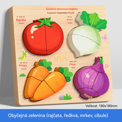 👧🏻🧩 Montessori drvena 3D slagalica za rani odgoj i obrazovanje