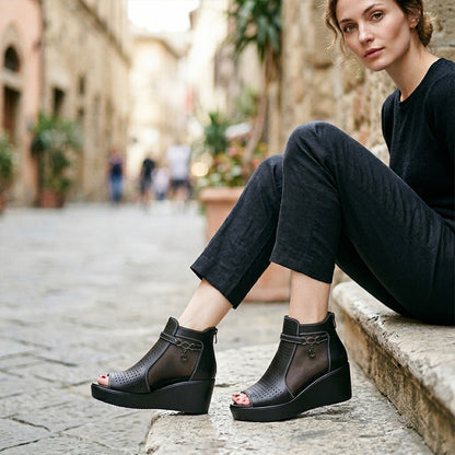 💥【Nevjerojatno najniža cijena】👡【Veličine 35-41】Ženske sandale s kosom petom, prozračne mrežaste, visokokvalitetne cipele, udobne, povećavaju visinu —✅ plaćanje pouzećem