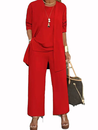 Novo za ljeto 2026. Elegantni ženski trodijelni set, dostupni svi brojevi🍂 - jakna, top, ležerne hlače