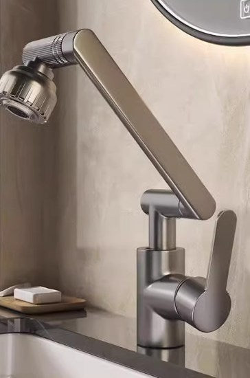 💦Grifo de lavabo universal regulable, rotación de 1080°.