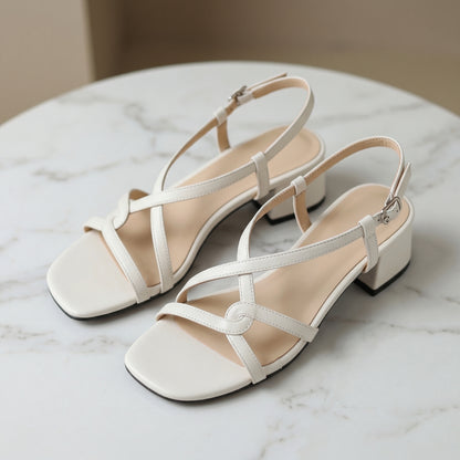 ✨🩰【Sezonska posebna ponuda】【Veličine 35–40】Elegantne, svestrane i udobne rimske sandale za žene, mekana koža, mekani potplat, niska peta