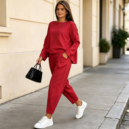 💥Ograničeni popust od 50% ovog tjedna💖Ljetni novi dolazak: Komplet majice dugih rukava s okruglim izrezom i hlača