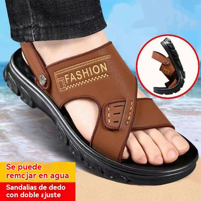 Vremenski ograničena ponuda 🐂【Veličine 38-47】Nove muške sandale za plažu od prave kože s debelim potplatom