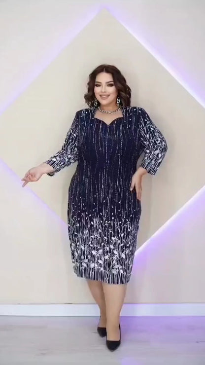 【🏆️Vânzare fierbinte】👑🌷 【S-5XL】2025 Noua rochie eleganta imprimata-3897816