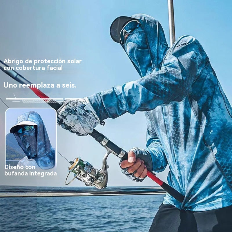 🔥🎏【M-5XL】Ropa de pesca transpirable con protección solar para hombre