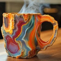 🥰[Sănătate + Aproape De Natură] Cană De Cafea Cristal Mineral Din Rășină-3873583
