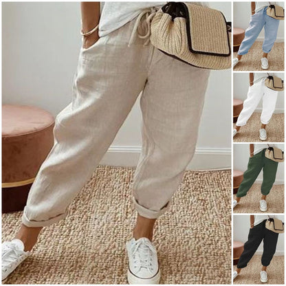 😍💕Posljednji dan promocije -60% POPUSTA💕【S-3XL】Ženske ležerne hlače od pamuka i lana, višebojne opcije