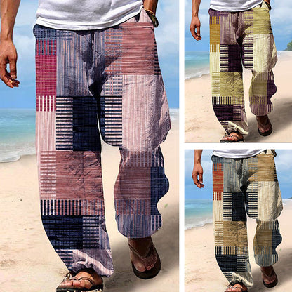 ✨👖【🌈Novi artikli s 50% popusta, ograničeno vrijeme】【S-6XL】😍 Muške uske hlače od pamuka i lana, plus veličine, ležerne, široke, boemski stil