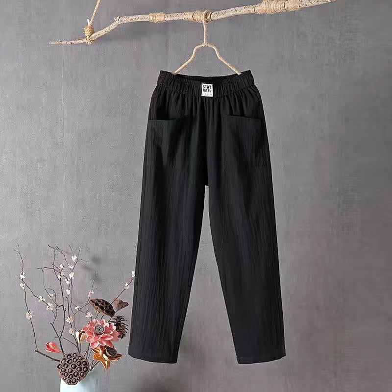 🌿🌈【Cel mai vândut】【M-4XL】Pantaloni largi pentru femei, de primăvară, noi, 2025, pantaloni casual confortabili