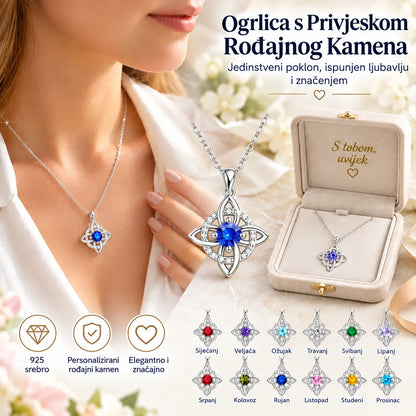 ✨🔮 Ogrlica s mističnim vještičjim čvorom i kamenom rođenja 💞 Zaštitite svoje voljene