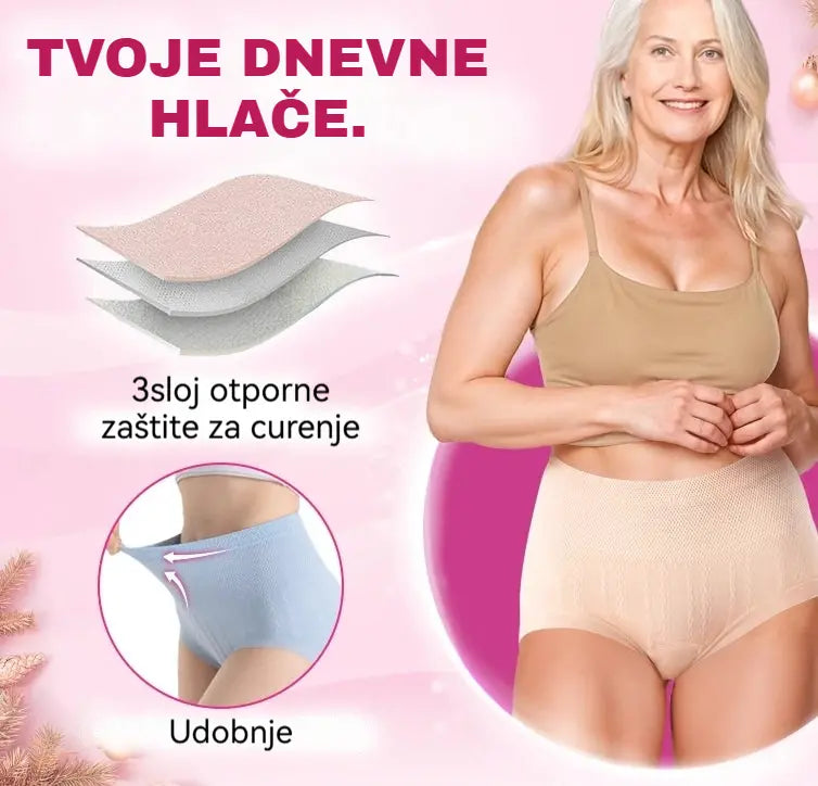 🔥Zadnji dan - 50% popusta - Antibakterijske gaćice visokog struka za kontrolu trbuščića