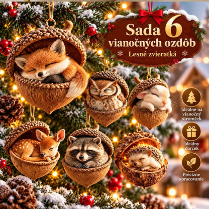 🔥【【Kúpte 6 kusov a získajte 6 kusov zadarmo】- 12 ks 22 eur 】🐿️🦉Vianočná ozdoba na stromček s lesnými zvieratkami