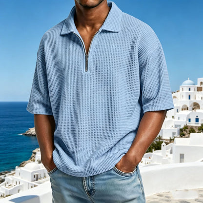 👕👕【50% popusta】【Veličine S-4XL】Novi dolazak za ljeto 2026.: Muška polo majica kratkih rukava u jednoj boji