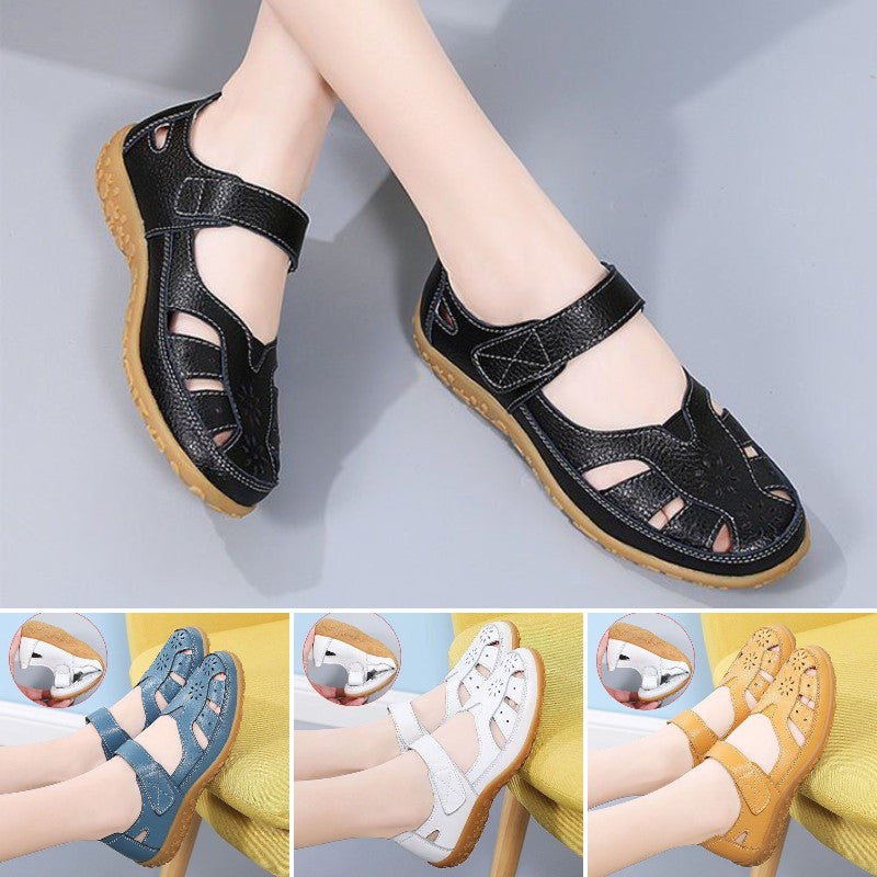 💥💥【Novi artikli s 50% popusta】👡👡【Veličine 36-42】Ženske ljetne elegantne udobne ravne prozračne sandale —✅Plaćanje pouzećem