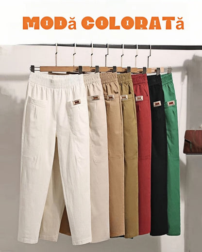 💞【M-6XL】2025 de noi pantaloni casual de damă elastic cu talie înaltă-3863714